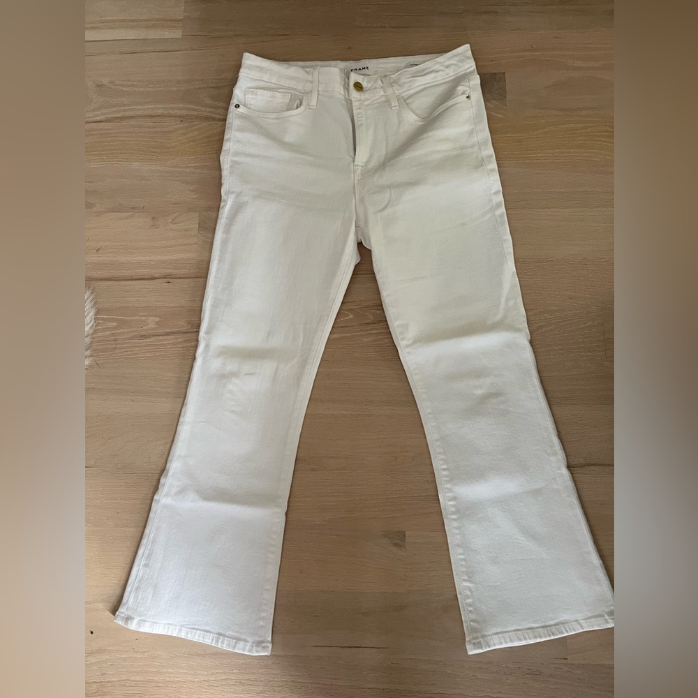 FRAME Le Crop Mini Boot White